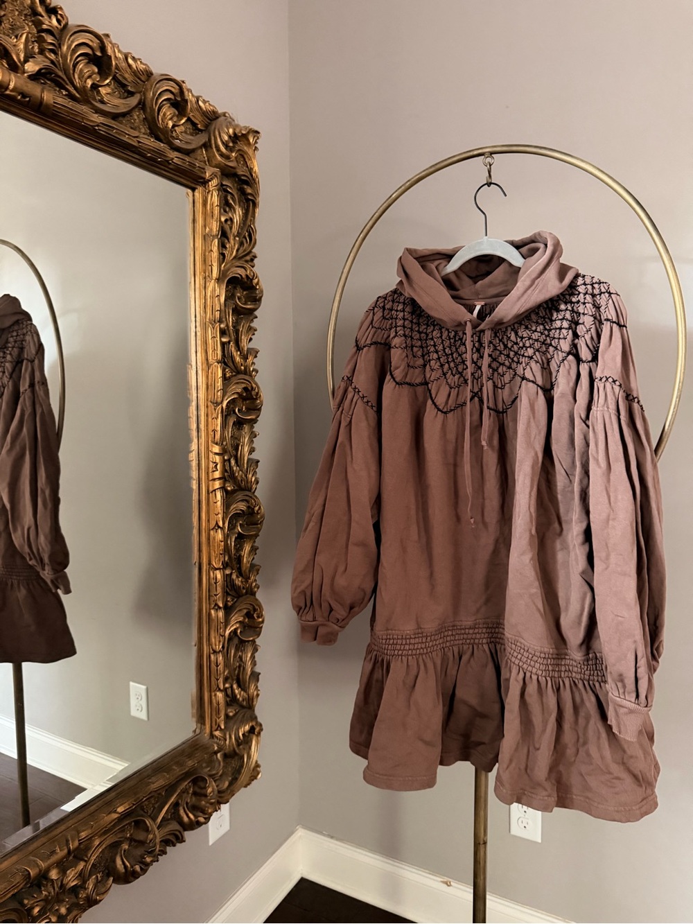 Free People Marty Smocked Mini Dress
